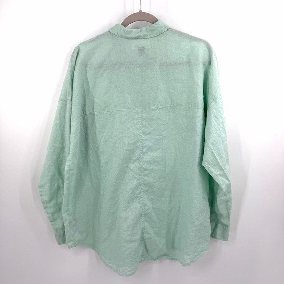 Old Navy Linen Blend Boyfriend Button Down LS Blouse Size XL - Picture 4 of 5